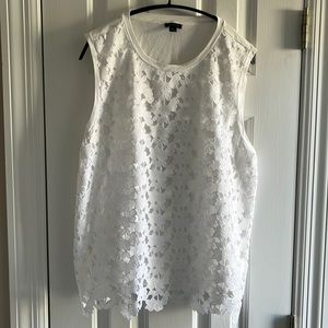 Women’s Ann Taylor Lace Top- Size XL- White